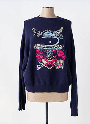 Pull col bateau manches longues bleu ELISA CAVALETTI femme