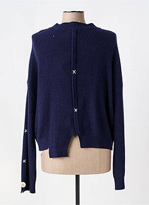 Pull col bateau manches longues bleu ELISA CAVALETTI femme