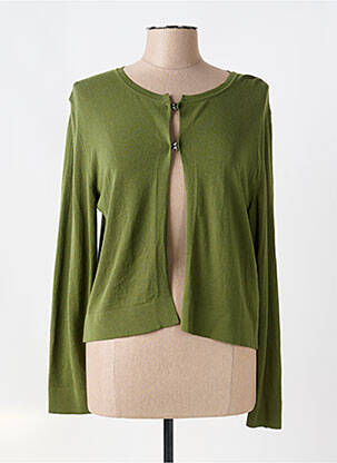 Gilet manches longues col rond vert FLIRT COLLECTION femme