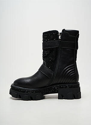Bottines/boots tissage satiné talon de 4 à 6cm noir ALMA EN PENA femme