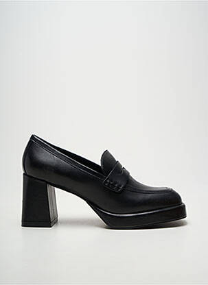 Mocassins bout carré talon de 7 à 9cm noir CAFE NOIR femme