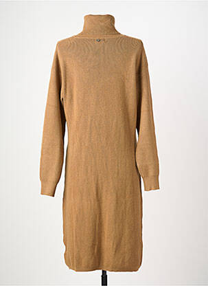 Robe pull stretch manches longues marron SARAH CHOLE femme