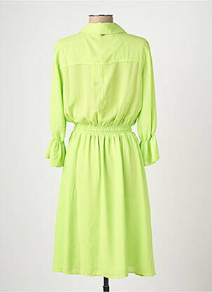 Robe mi-longue coupe fluide manches longues vert FRACOMINA femme