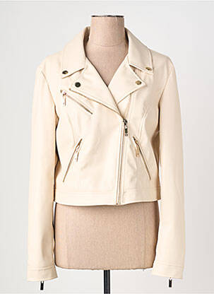 Veste simili cuir poches beige RELISH femme