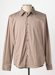 Chemise manches longues coupe cintrée marron LA CIBLE ROUGE homme