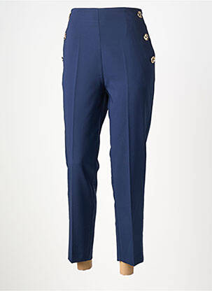 Pantalon 7/8 taille haute taille haute bleu RELISH femme