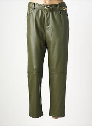 Pantalon 7/8 taille à pinces taille normale vert IMPERIAL femme