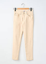 Jeans coupe slim stretch taille normale beige FRACOMINA femme