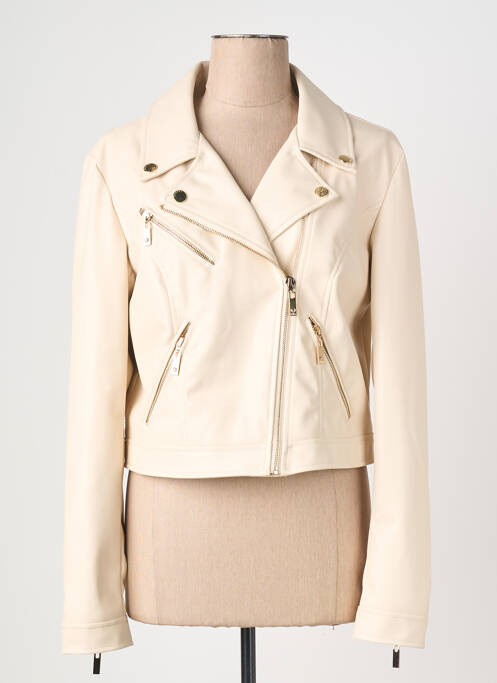 Veste simili cuir poches beige RELISH femme
