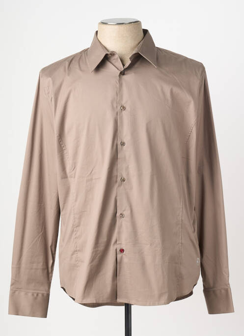 Chemise manches longues coupe cintrée marron LA CIBLE ROUGE homme