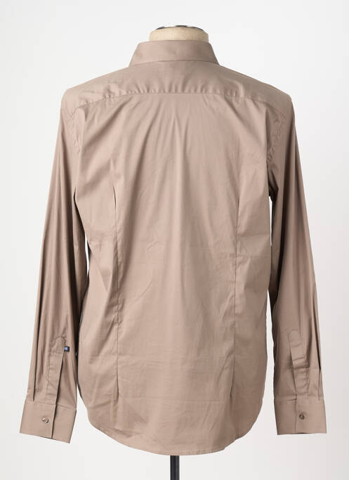 Chemise manches longues coupe cintrée marron LA CIBLE ROUGE homme