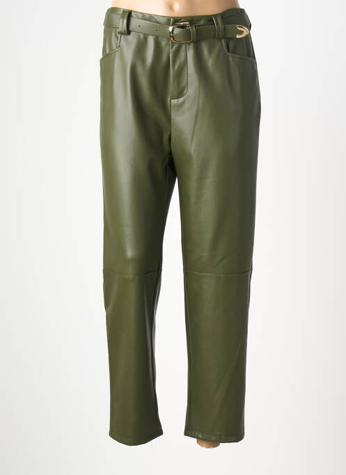 Pantalon 7/8 taille à pinces taille normale vert IMPERIAL femme