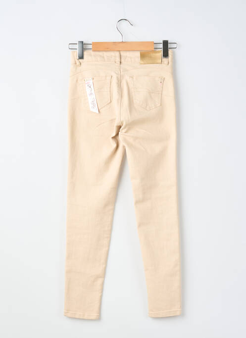 Jeans coupe slim stretch taille normale beige FRACOMINA femme
