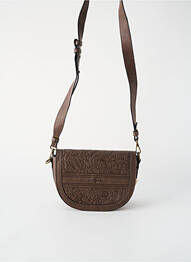 Sac coutures renforcées forme rectangulaire marron SURKANA femme