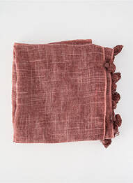 Foulard coutures renforcées rouge LA FEE MARABOUTEE femme