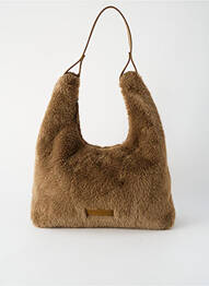 Sac fermeture zippée forme rectangulaire marron SURKANA femme