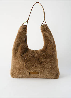 Sac fermeture zippée forme rectangulaire marron SURKANA femme