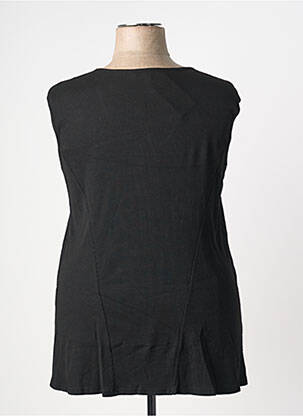 Débardeur tissage côtelé sans manche noir JEAN MARC PHILIPPE femme