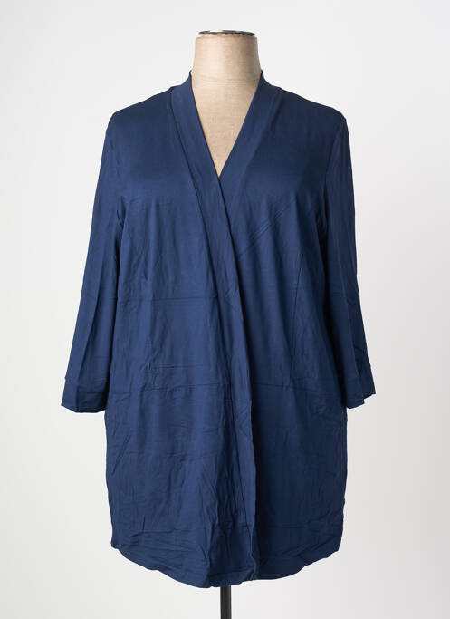 Gilet manches longues manches 3/4 bleu CHALOU femme