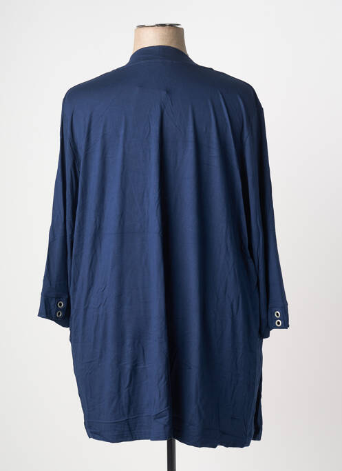 Gilet manches longues manches 3/4 bleu CHALOU femme