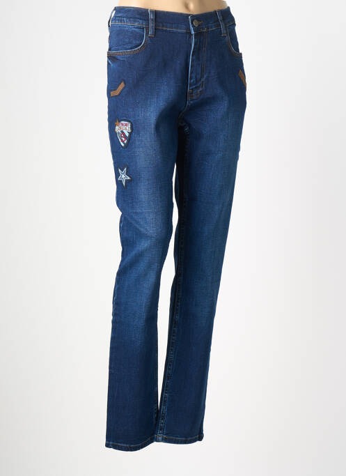 Jeans coupe slim stretch taille normale bleu NO SECRET femme