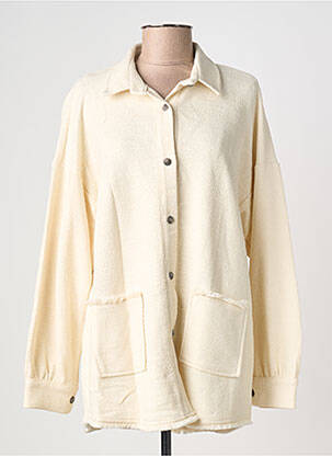 Veste casual coupe droite beige FRANCK ANNA femme