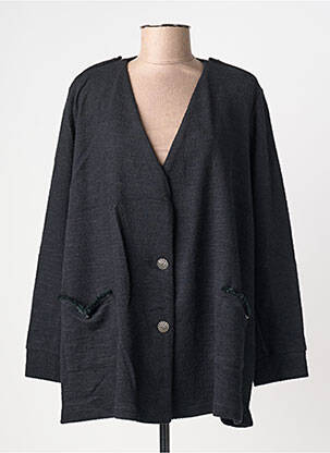 Veste casual coupe droite noir FRANCK ANNA femme