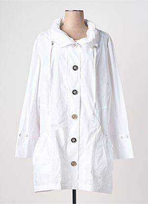 Imperméable manches longues sans capuche blanc KJBRAND femme