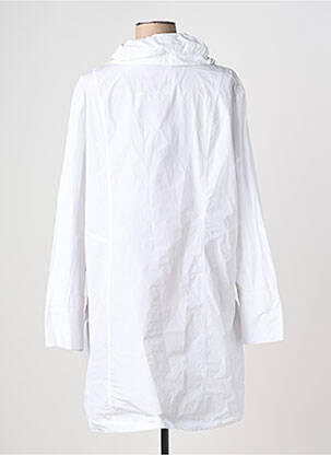 Imperméable manches longues sans capuche blanc KJBRAND femme