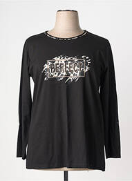 T-shirt manches longues manches longues noir SEE YOU femme
