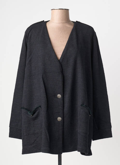 Veste casual coupe droite noir FRANCK ANNA femme