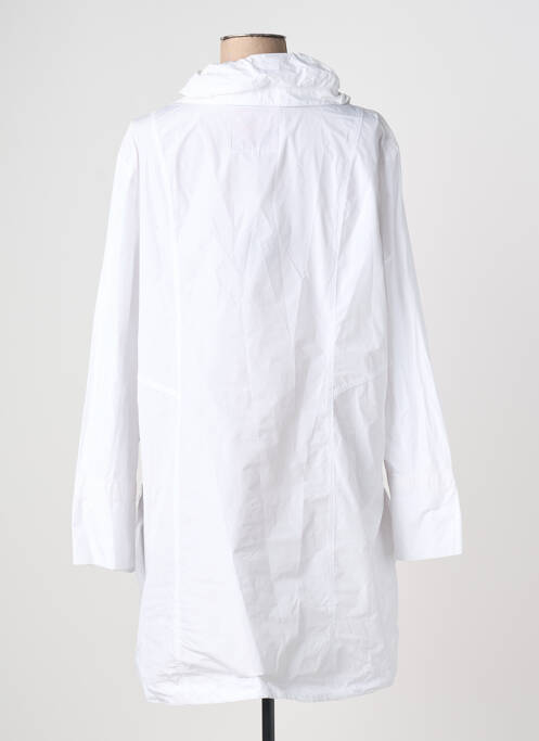 Imperméable manches longues sans capuche blanc KJBRAND femme
