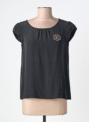 Top coupe fluide manches courtes noir GERARD DAREL femme
