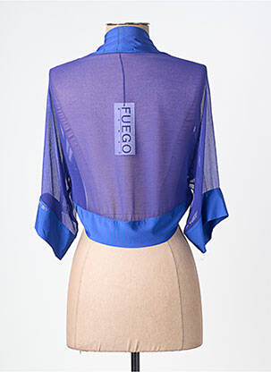 Boléro manches 3/4 bleu FUEGO WOMAN femme