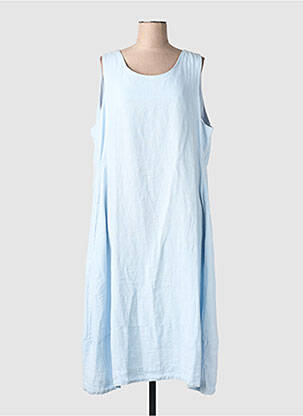 Robe longue sans manche sans manche bleu DOLCEZZA femme