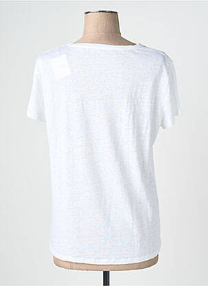 T-shirt imprimé fantaisie manches courtes blanc MAJESTIC FILATURES femme