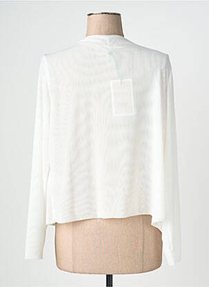 Gilet manches longues col v blanc INDIES femme
