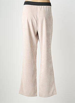 Pantalon droit taille élastique beige DEVERNOIS femme