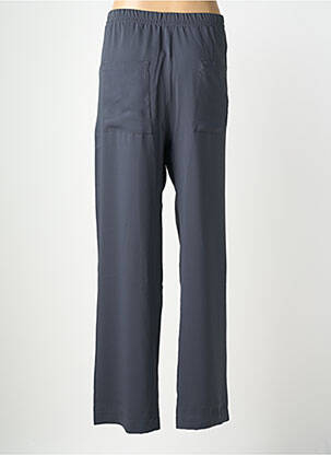 Pantalon droit fermeture zippée sous rabat avec crochet gris IMPAQT femme