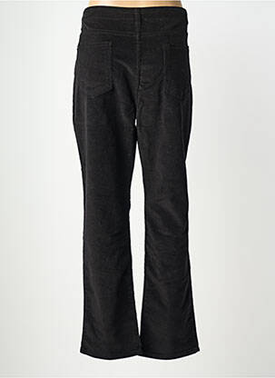 Pantalon droit fermeture zippée sous rabat boutonné noir DOLCEZZA femme