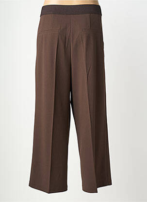 Pantalon droit fermeture zippée sous rabat boutonné marron BETTY BARCLAY femme