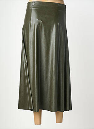 Jupe longue fermeture zip latéral vert LO femme