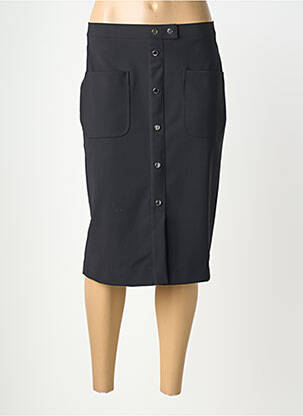 Jupe mi-longue coupe droite noir INDIES femme