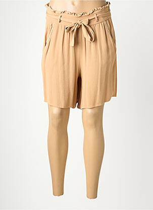 Short coupe droite beige ONE STEP femme