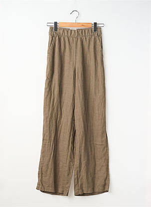 Pantalon droit taille élastique marron STREET ONE femme