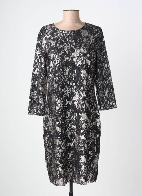 Robe mi-longue manches longues manches longues noir EVA KAYAN femme