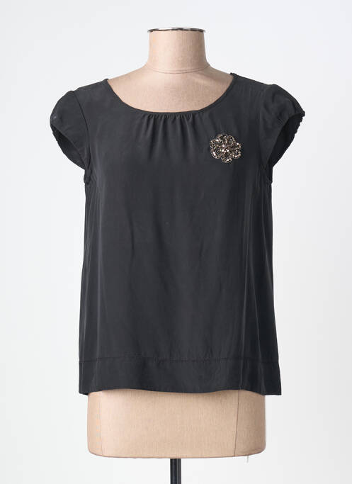 Top coupe fluide manches courtes noir GERARD DAREL femme