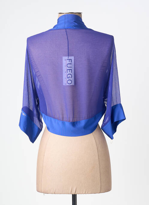 Boléro manches 3/4 bleu FUEGO WOMAN femme
