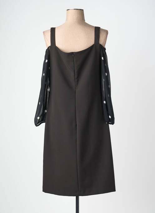 Robe mi-longue manches longues manches longues noir FUEGO WOMAN femme
