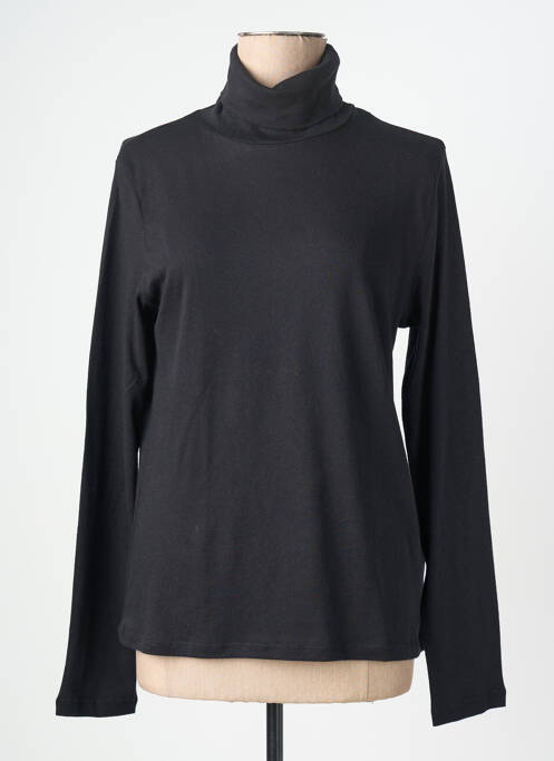 Sous-pull manches longues manches longues noir MAJESTIC FILATURES femme